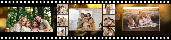 'Golden Spot & Frames' slideshow template